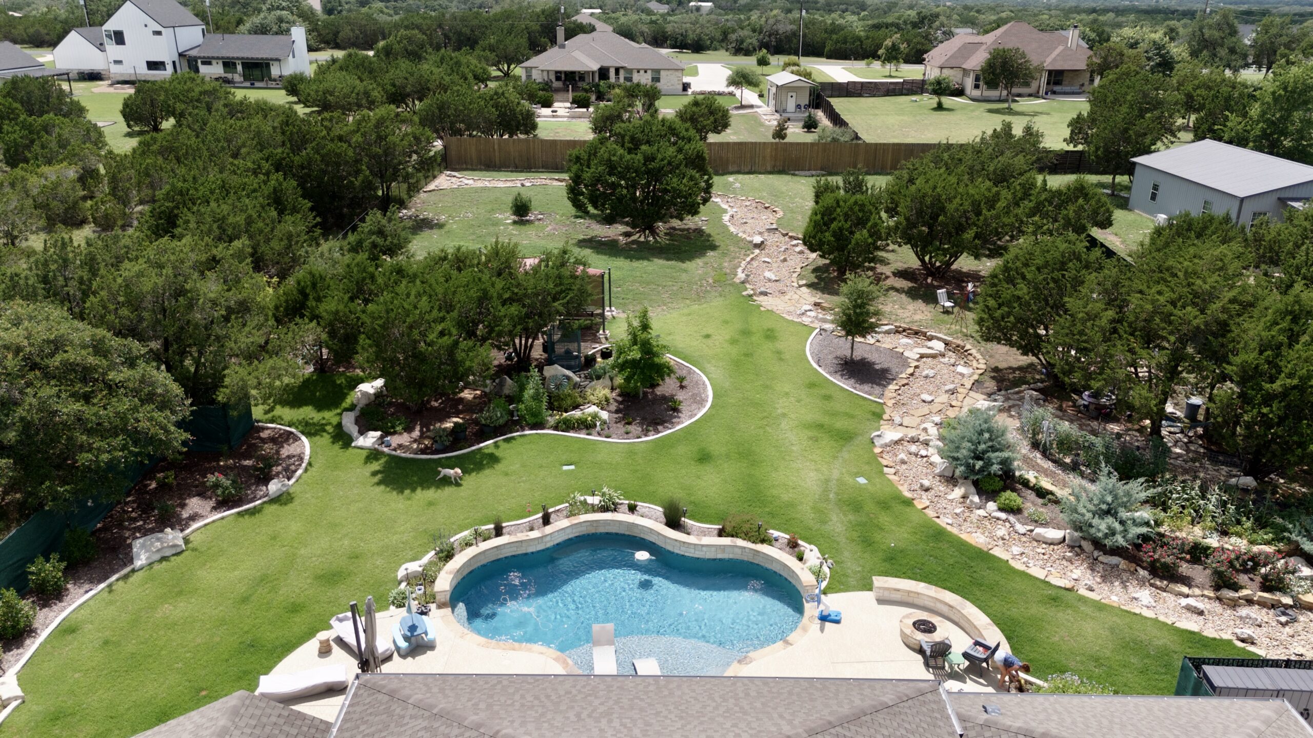 Well-kept garden beds