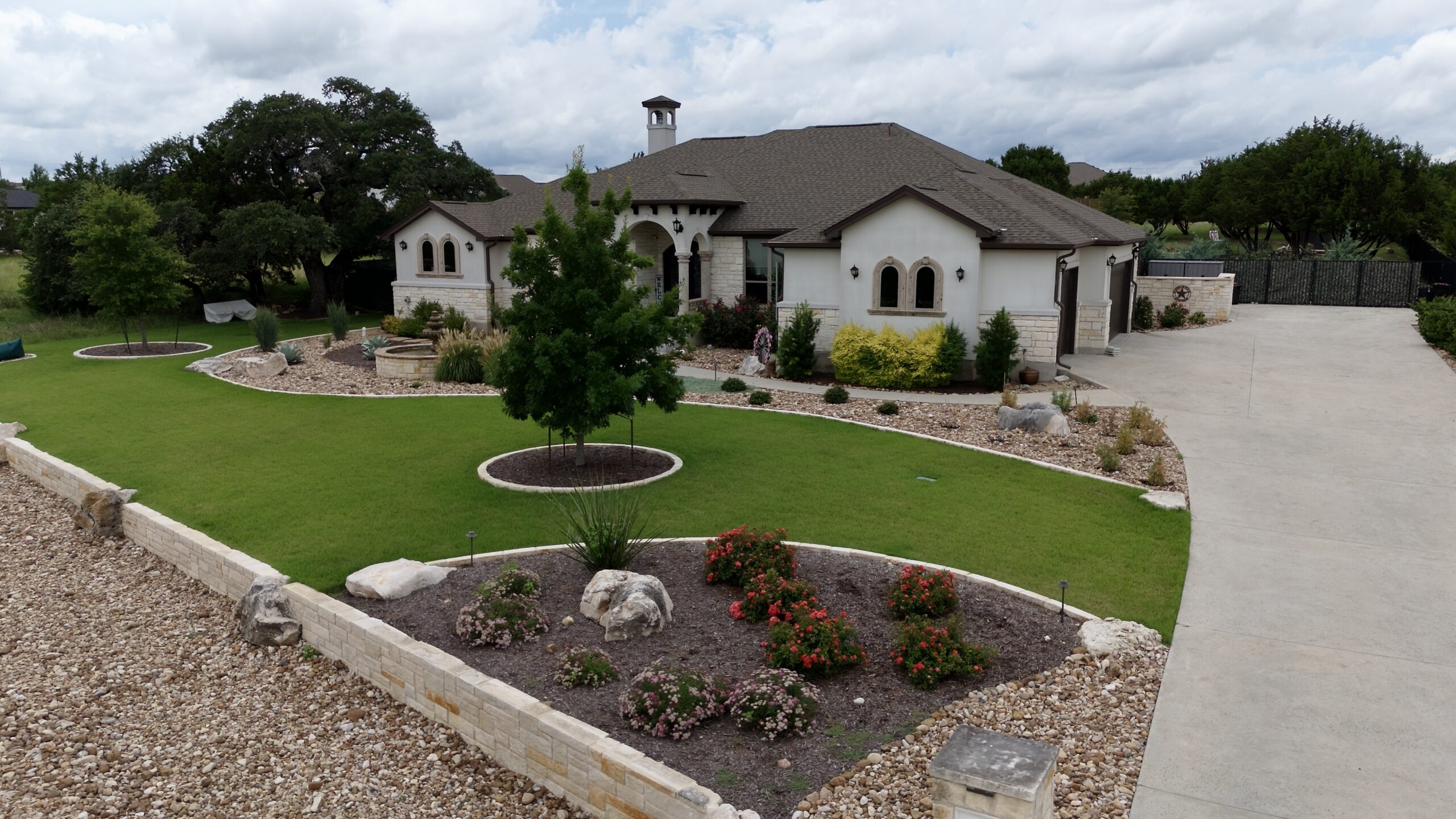 Poolside landscaping detail